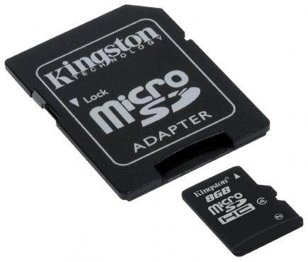   Kingston  CL4 (SDC4/8Gb) microSDHC 8Gb Flash-