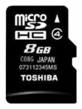   Toshiba  SD-C08GJ(6 w/o adapter microSDHC 8Gb Class4 Flash-